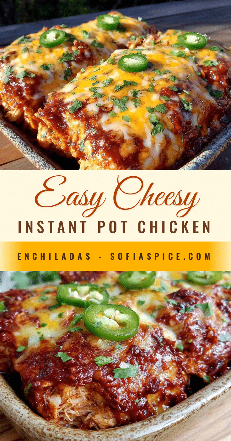 easy cheesy instant pot chicken enchiladas recipe