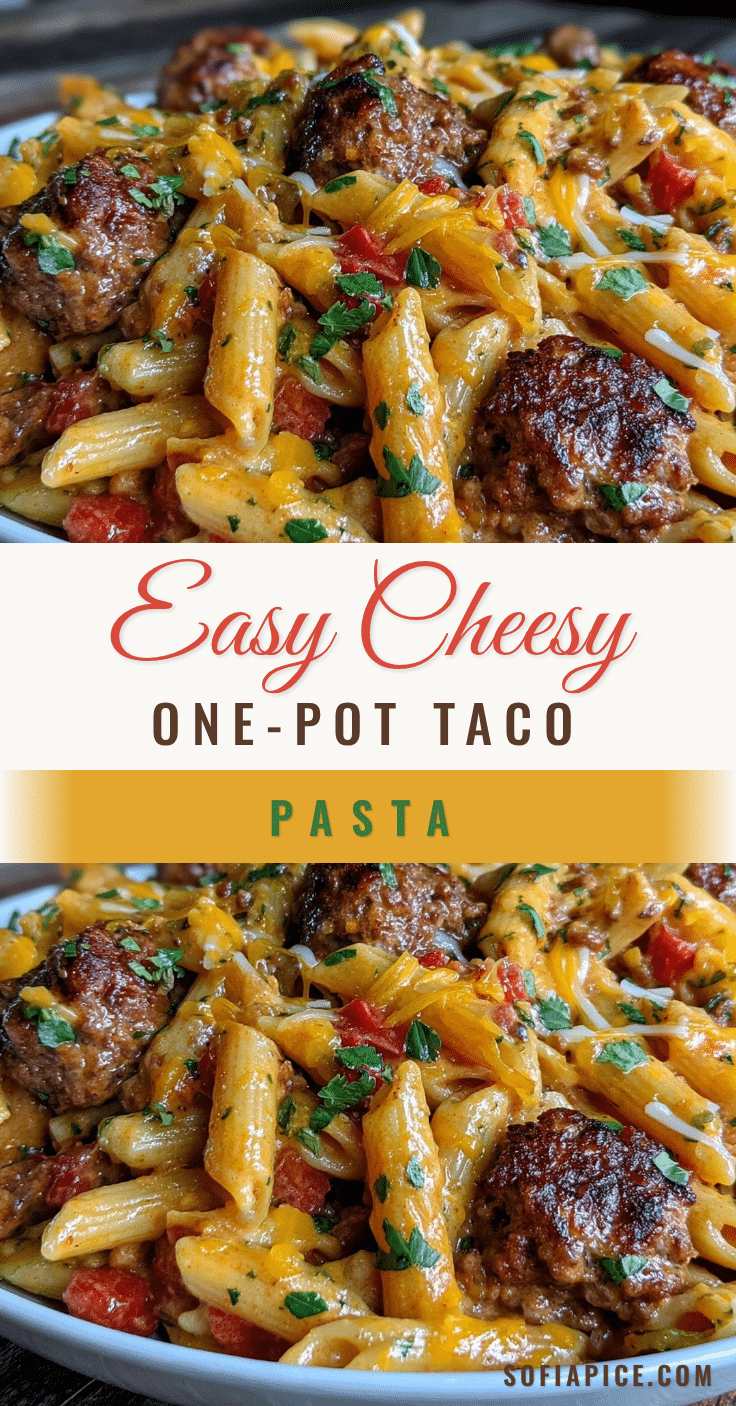 easy cheesy one-pot taco pasta recipe