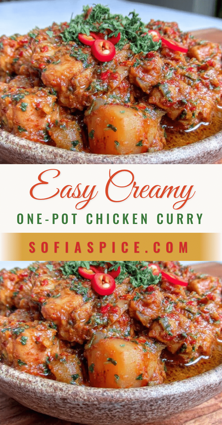 easy creamy one-pot chicken curry recipe