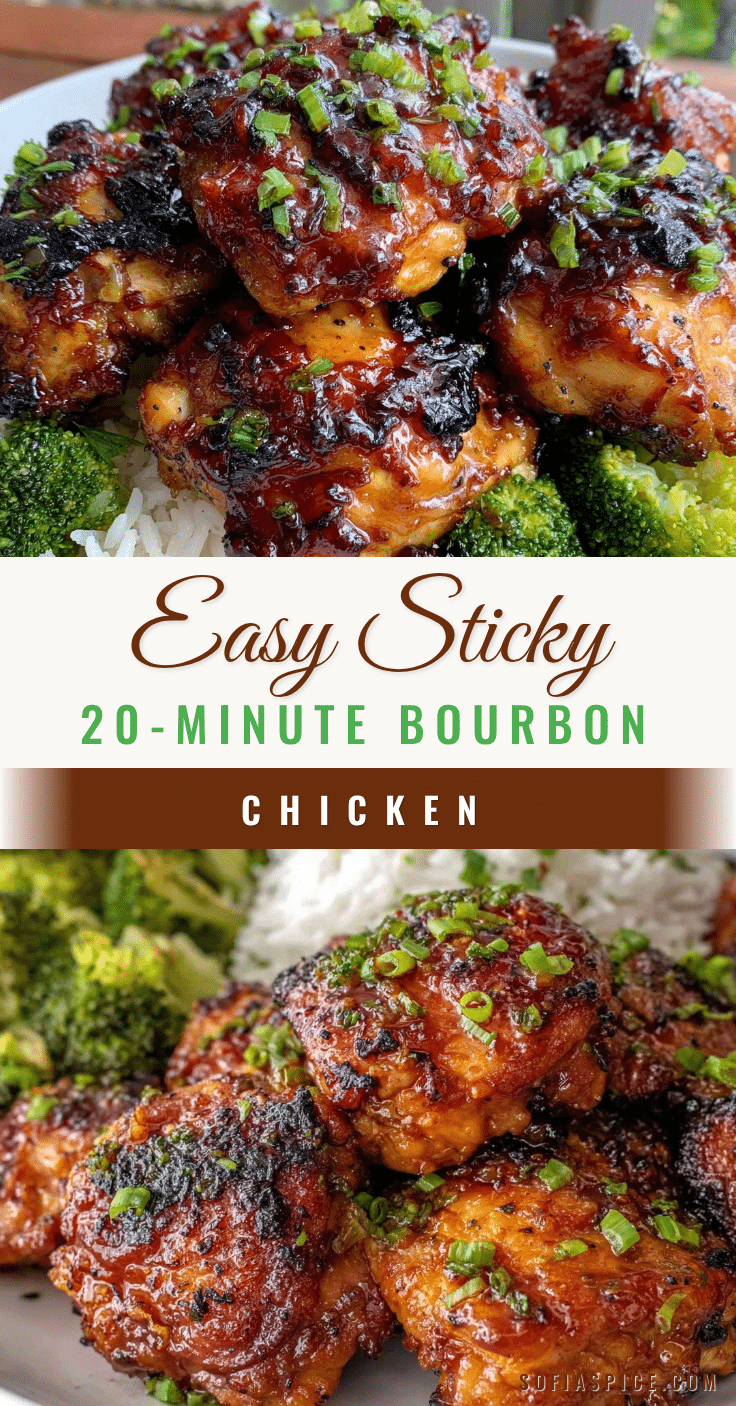 Easy Sticky Bourbon Chicken recipe