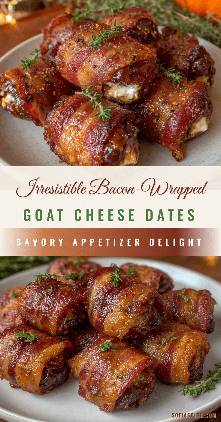bacon-wrapped dates stuffed with creamy goat cheese recipe