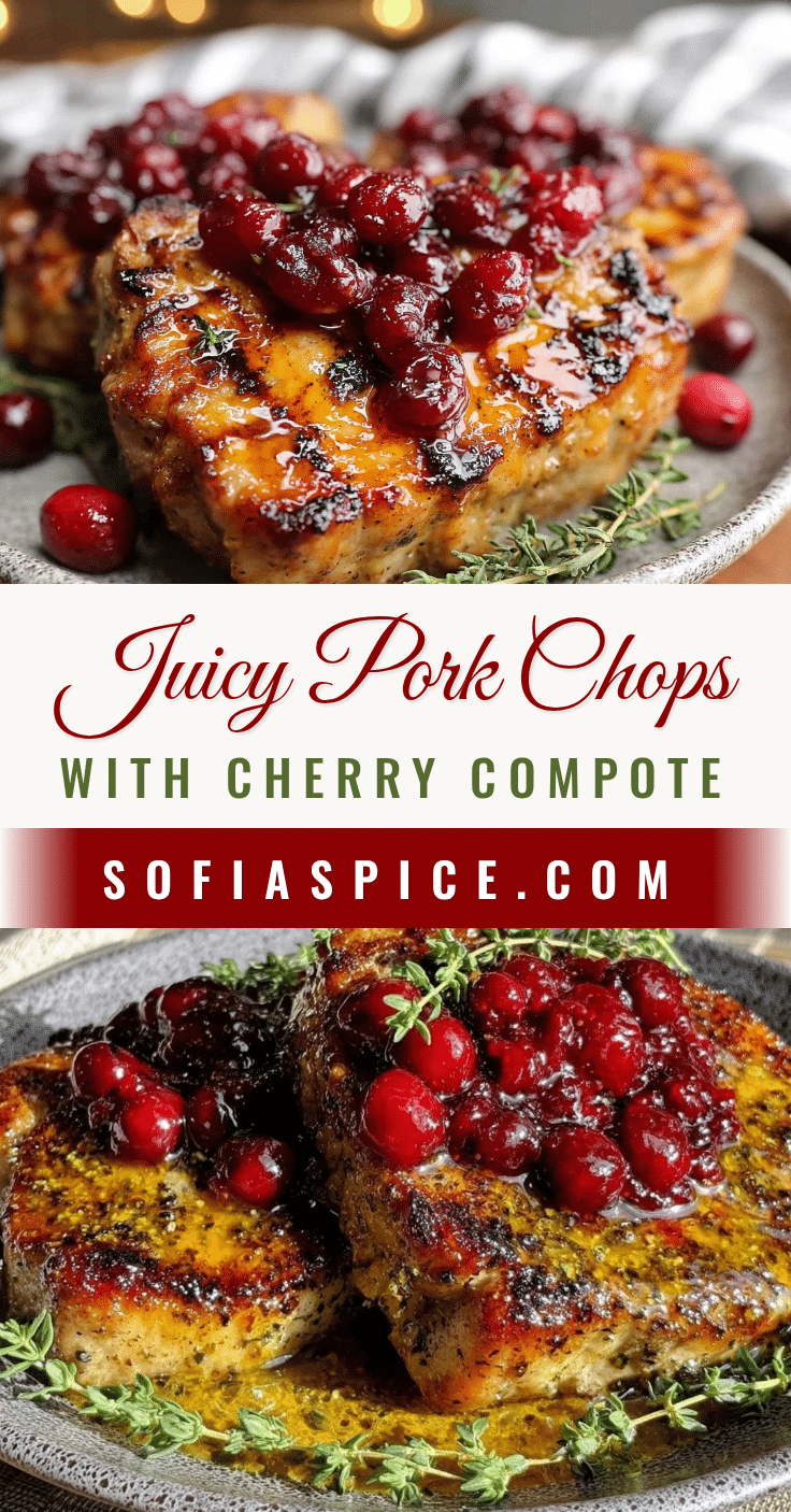 cherry compote pork chops recipe