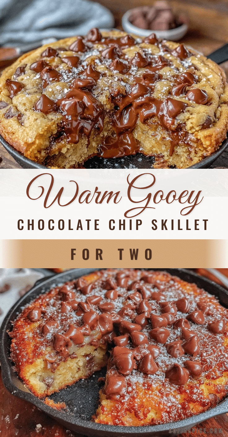 cozy chocolate chip cookie skillet for two recipe