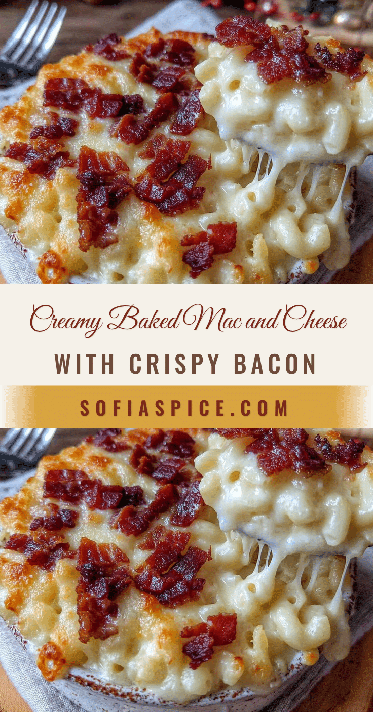 creamy baked mac and cheese with crispy bacon recipe