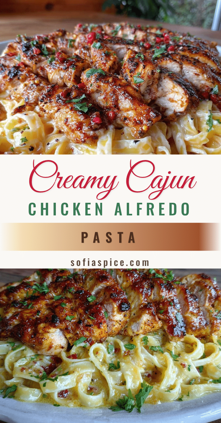 Creamy Cajun Chicken Alfredo Pasta recipe