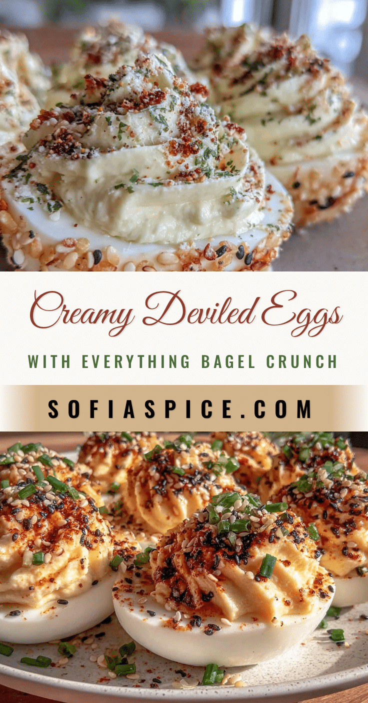 creamy deviled eggs with everything bagel seasoning recipe
