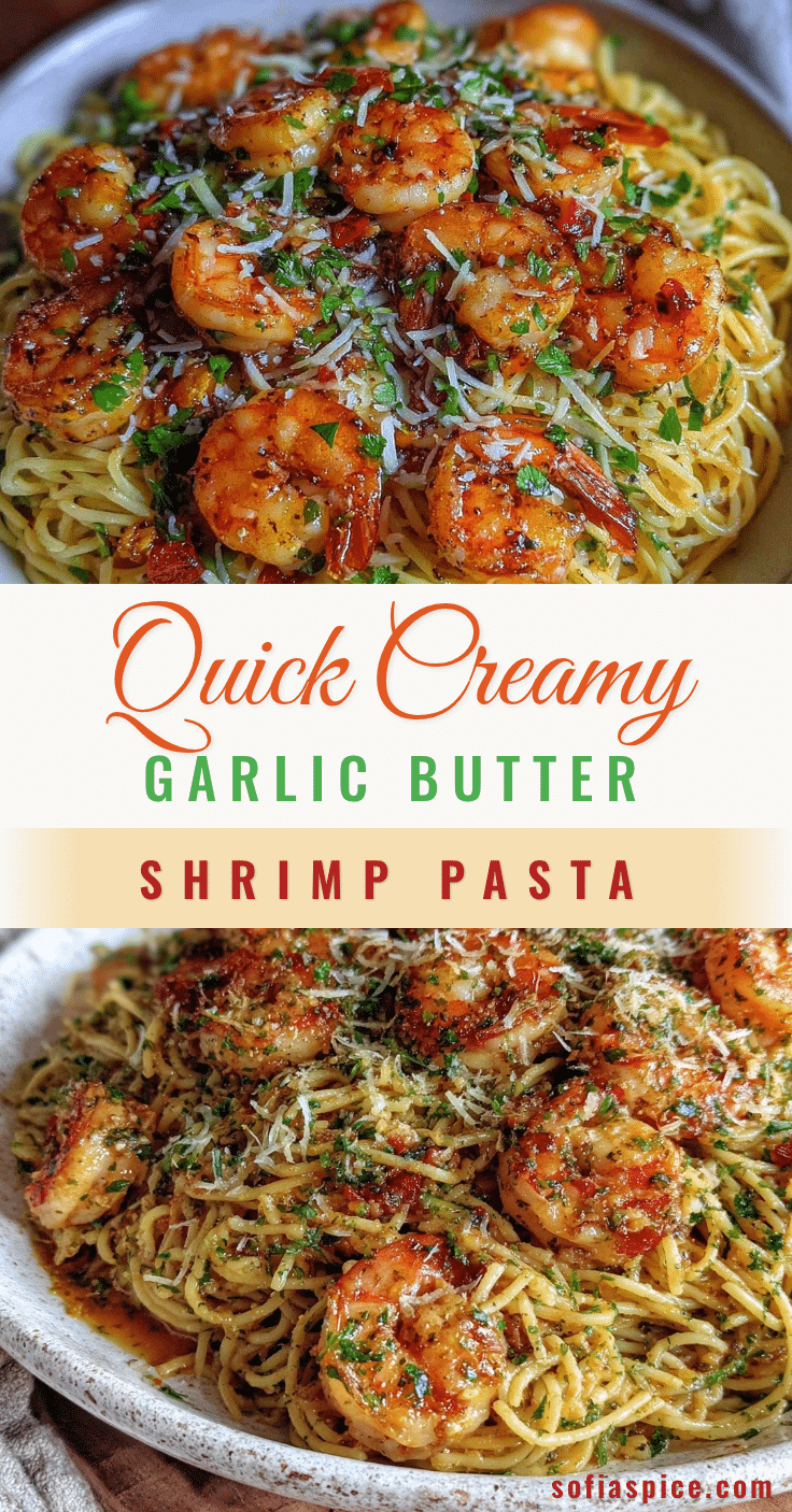 creamy garlic butter shrimp pasta recipe
