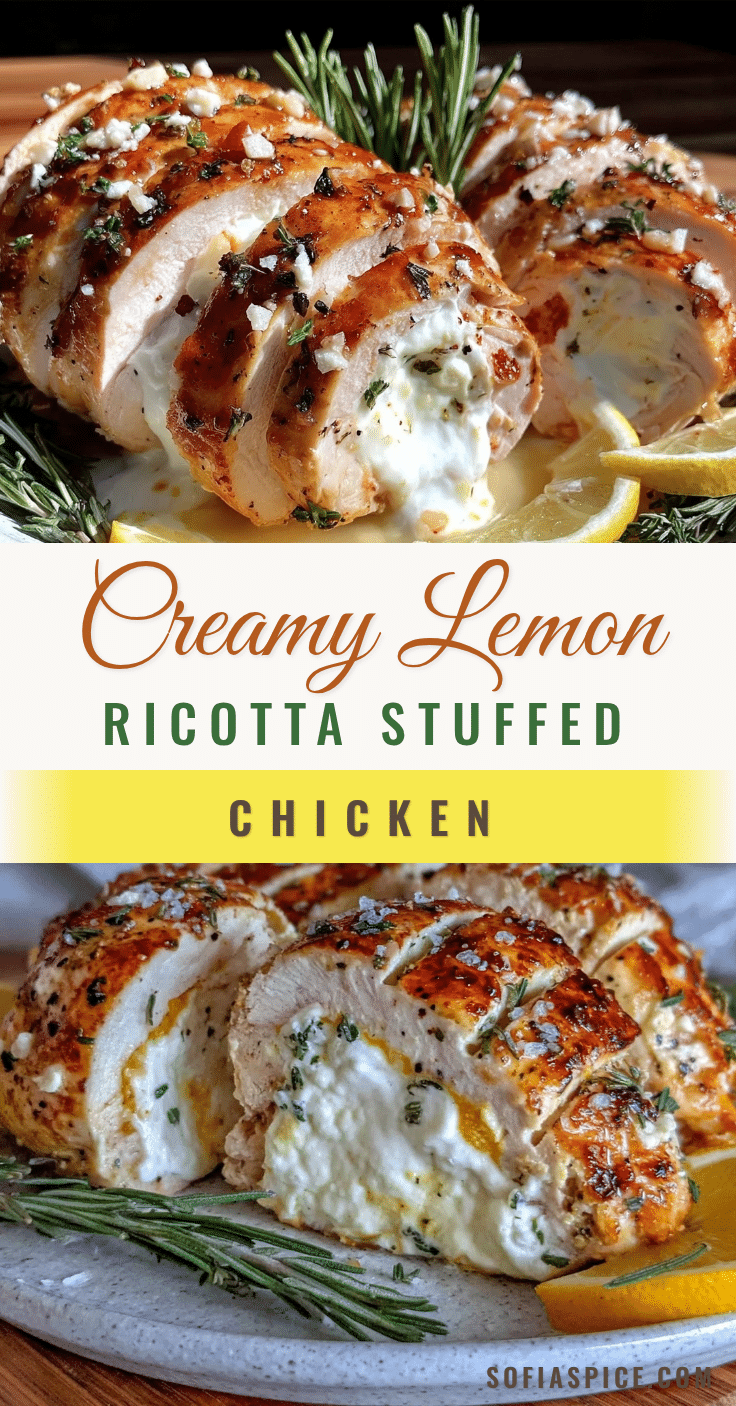 creamy lemon ricotta stuffed chicken breast recipe