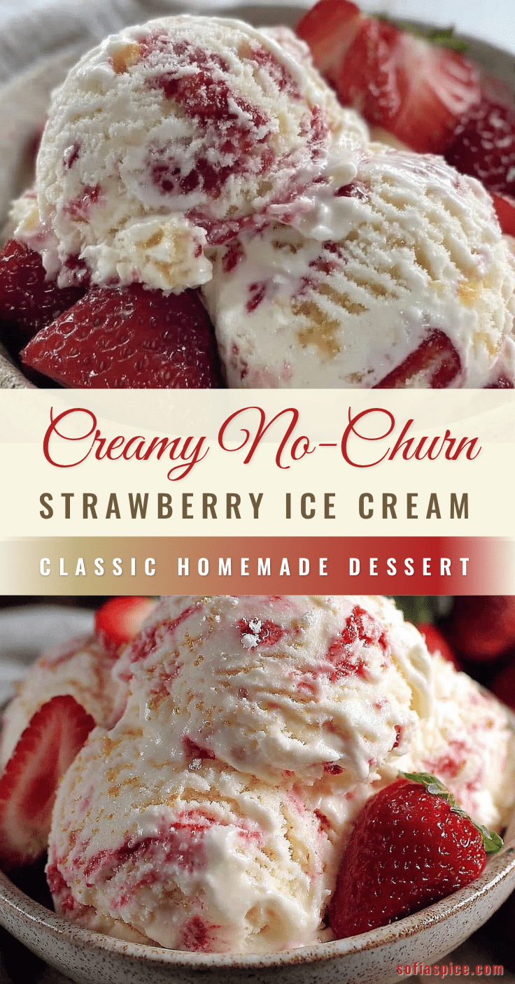 creamy no-churn strawberry ice cream recipe