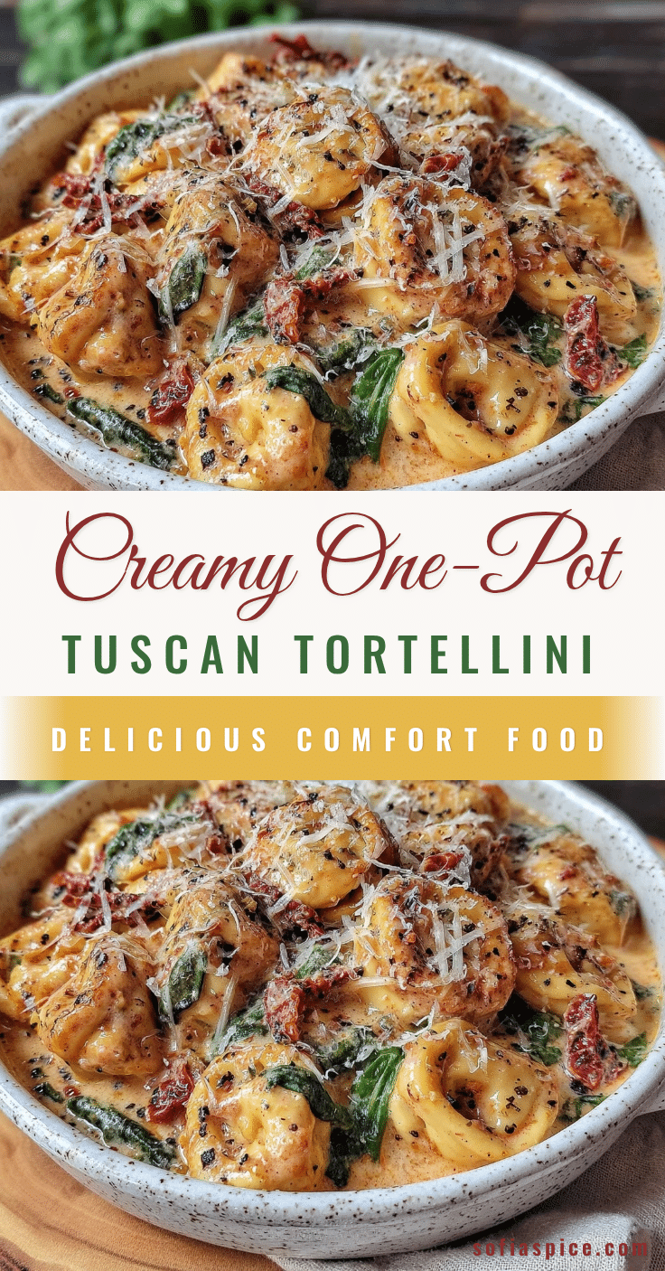 creamy one-pot tuscan tortellini recipe