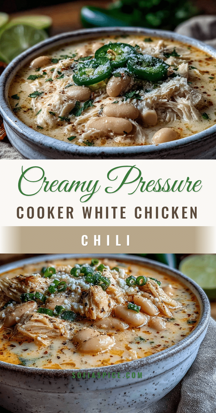 creamy pressure cooker white chicken chili recipe