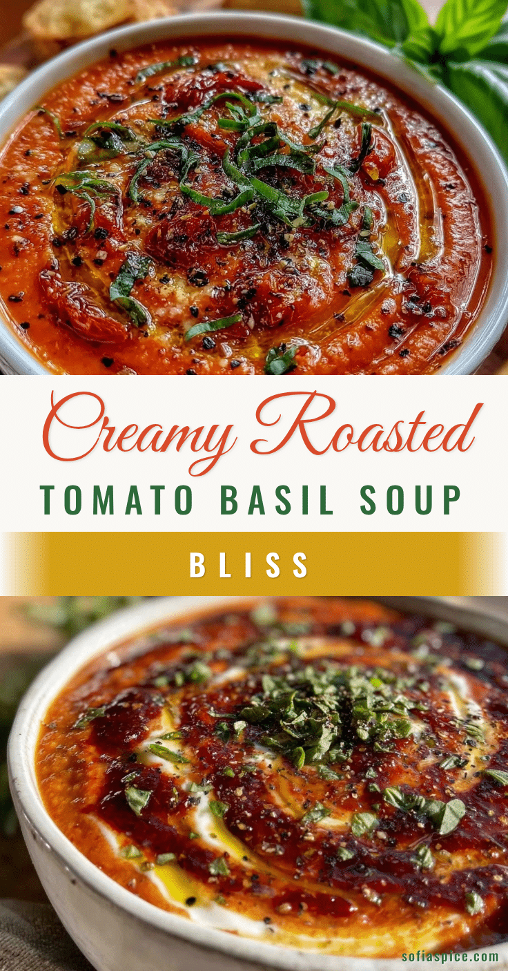 creamy roasted tomato basil soup recipe