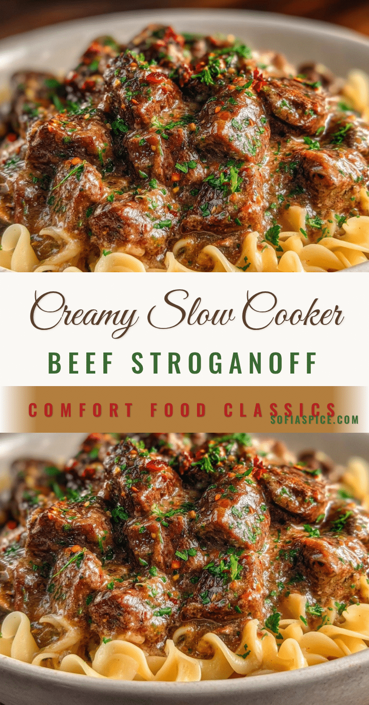creamy slow cooker beef stroganoff recipe