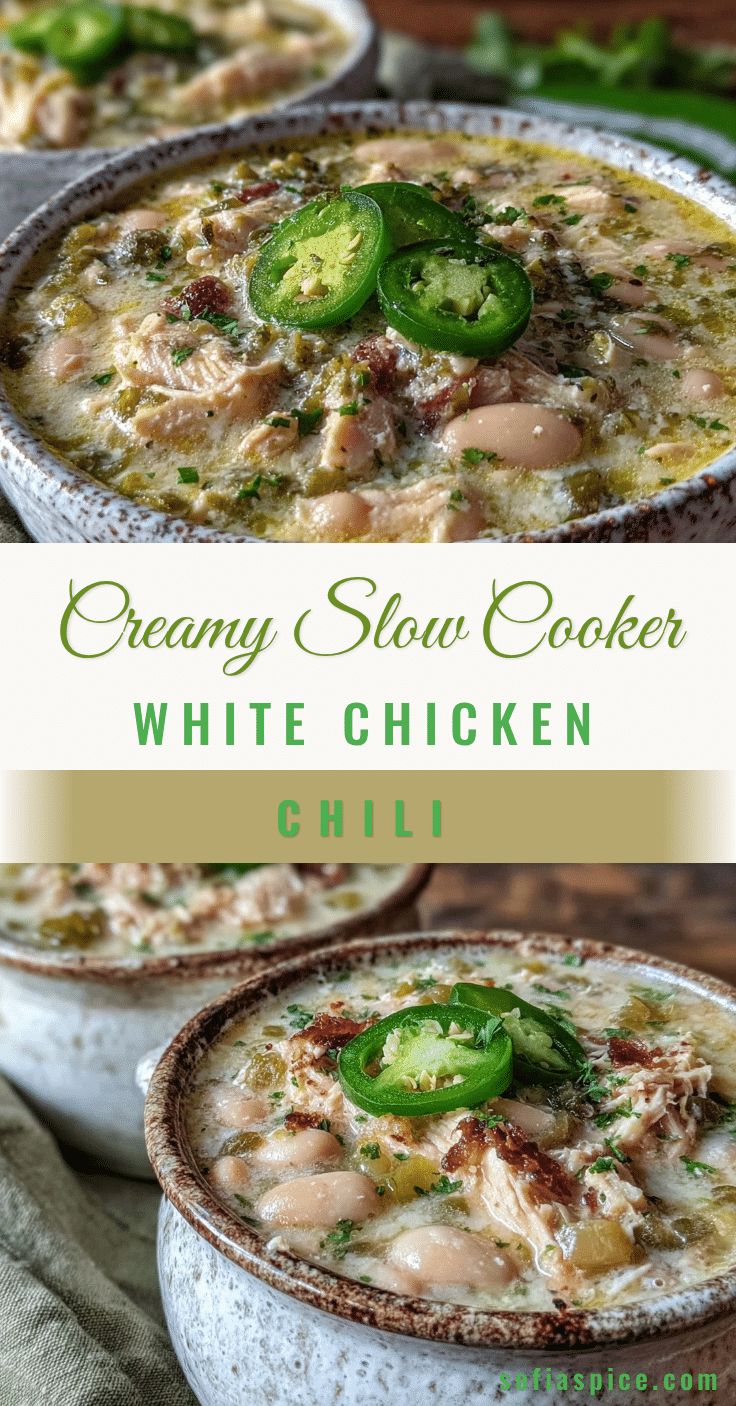 creamy slow cooker white chicken chili recipe