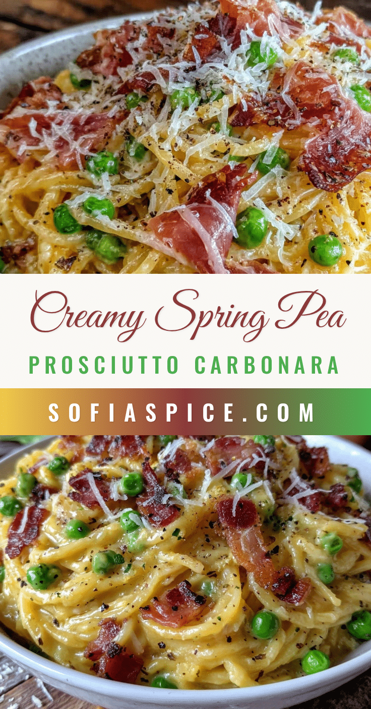 creamy spring pea and prosciutto carbonara recipe