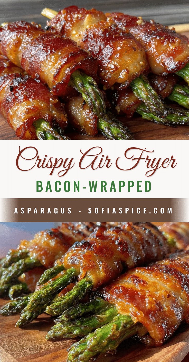 crispy air fryer bacon-wrapped asparagus recipe