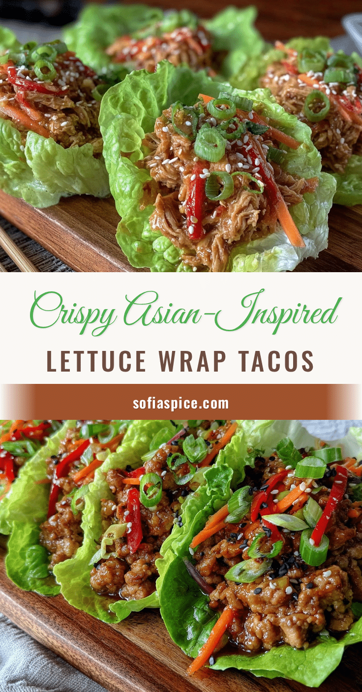crispy asian-inspired lettuce wrap tacos recipe