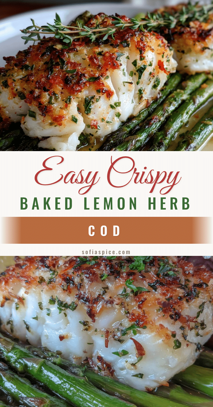 crispy baked lemon herb cod recipe
