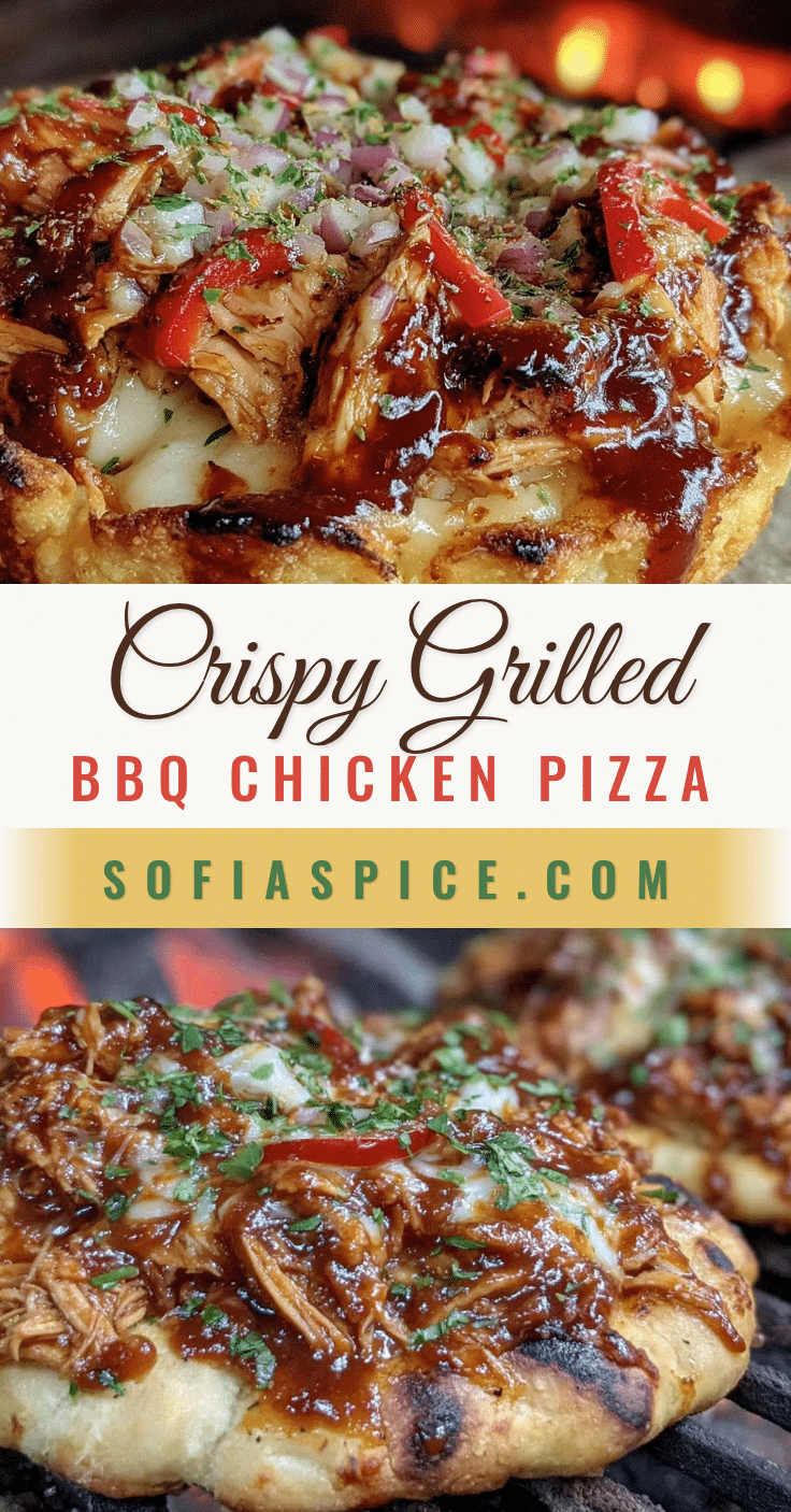 crispy BBQ chicken pizza on the grill recipe