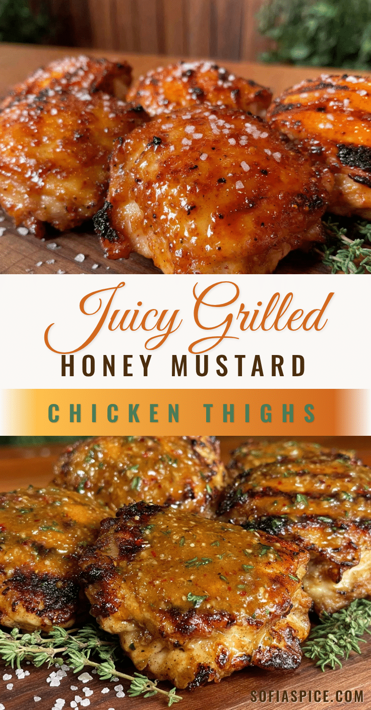 crispy grilled honey mustard chicken thighs recipe