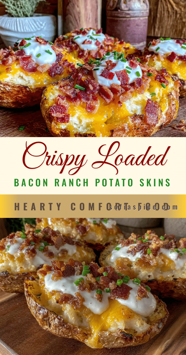 crispy loaded bacon ranch potato skins recipe