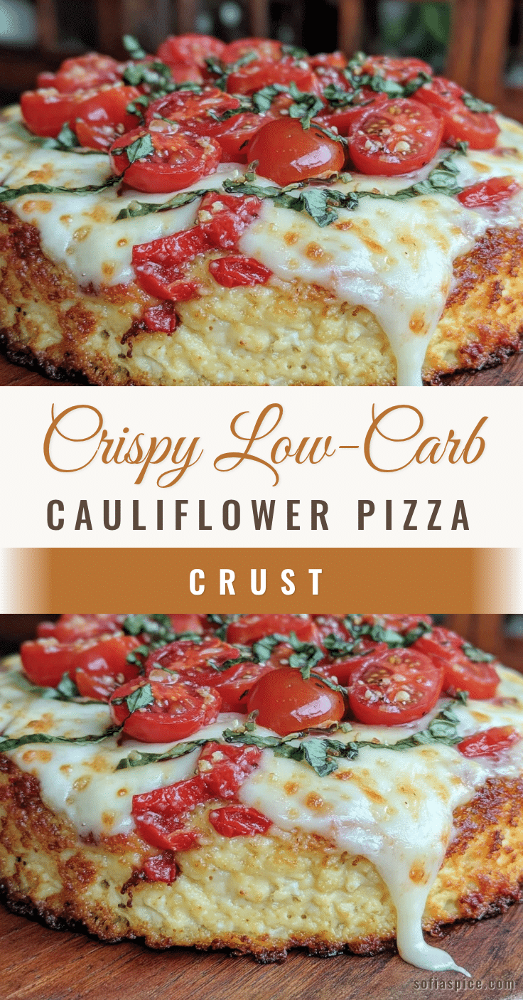 crispy low-carb cauliflower pizza crust recipe