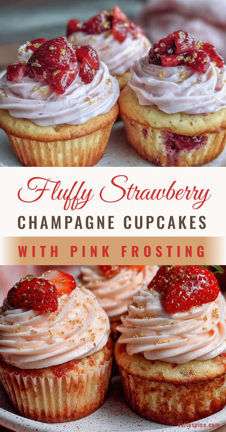 fluffy strawberry champagne cupcakes recipe