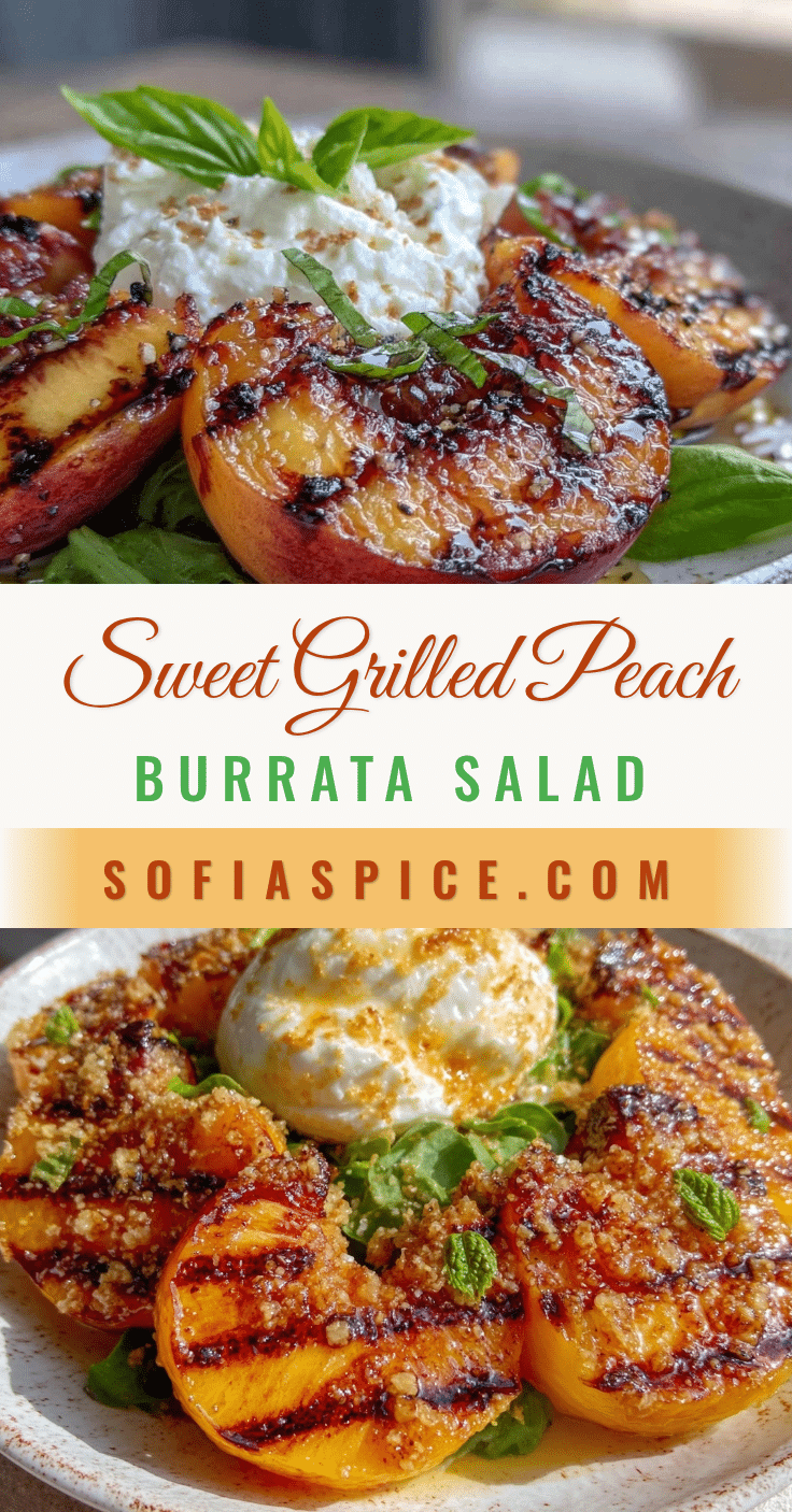 fresh grilled peach and burrata salad recipe