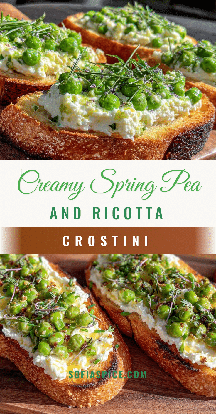 fresh spring pea and ricotta crostini recipe