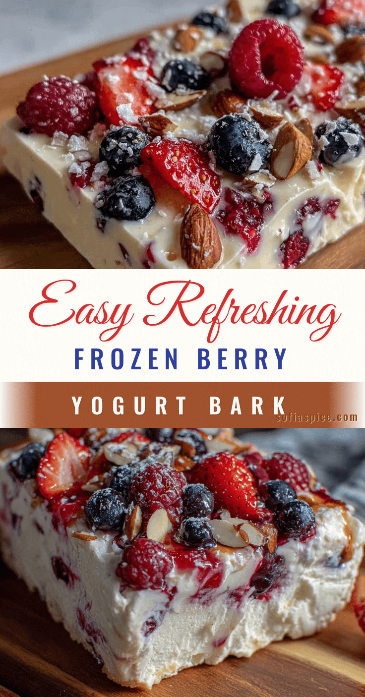 frozen berry yogurt bark recipe