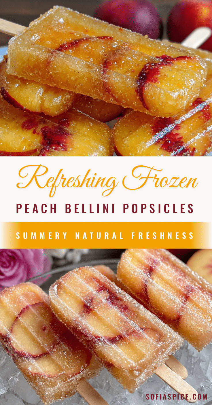 frozen peach bellini popsicles recipe
