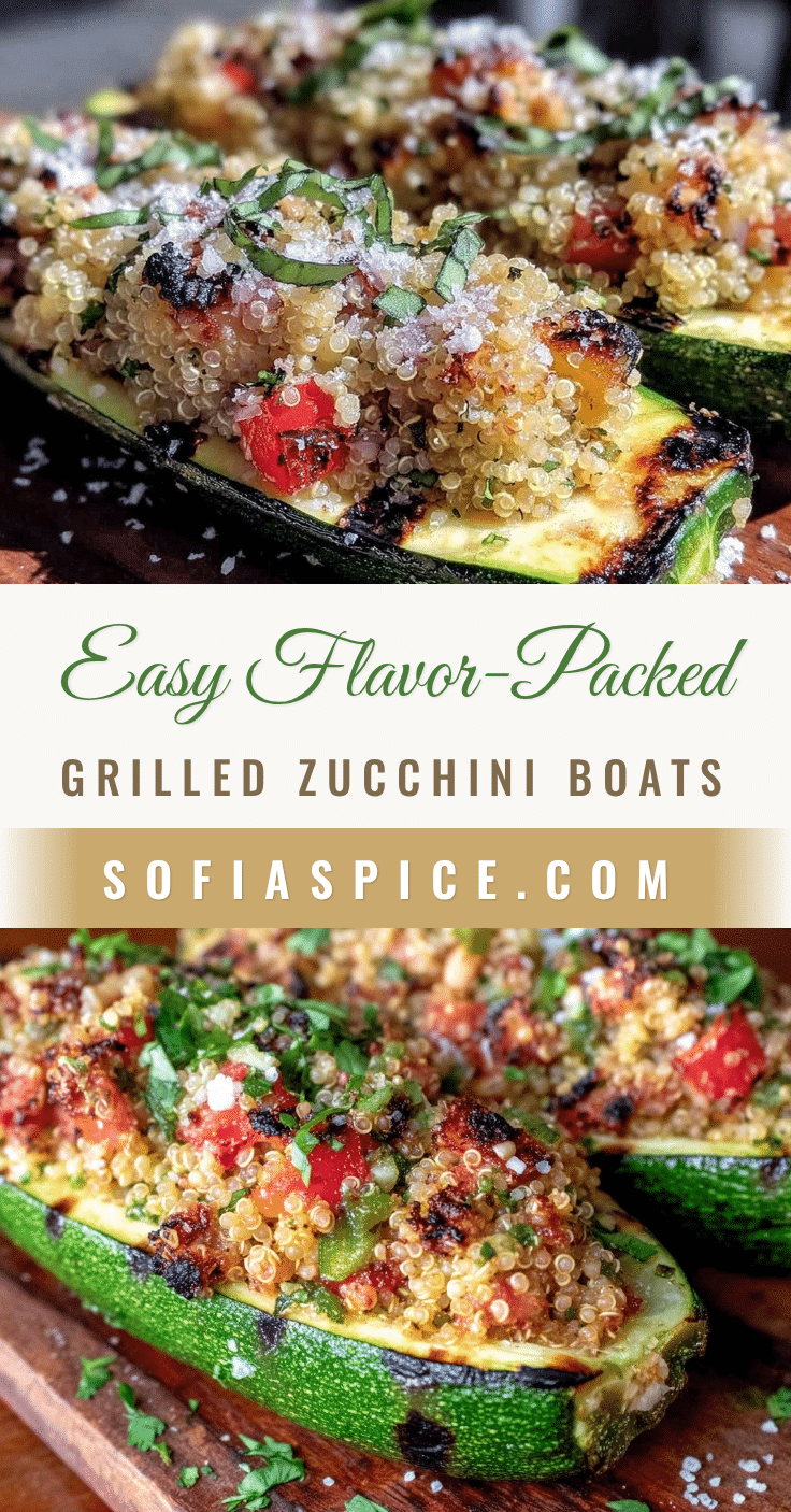 grilled zucchini boats stuffed with quinoa recipe