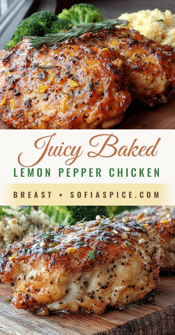 healthy baked lemon pepper chicken breast meal prep recipe