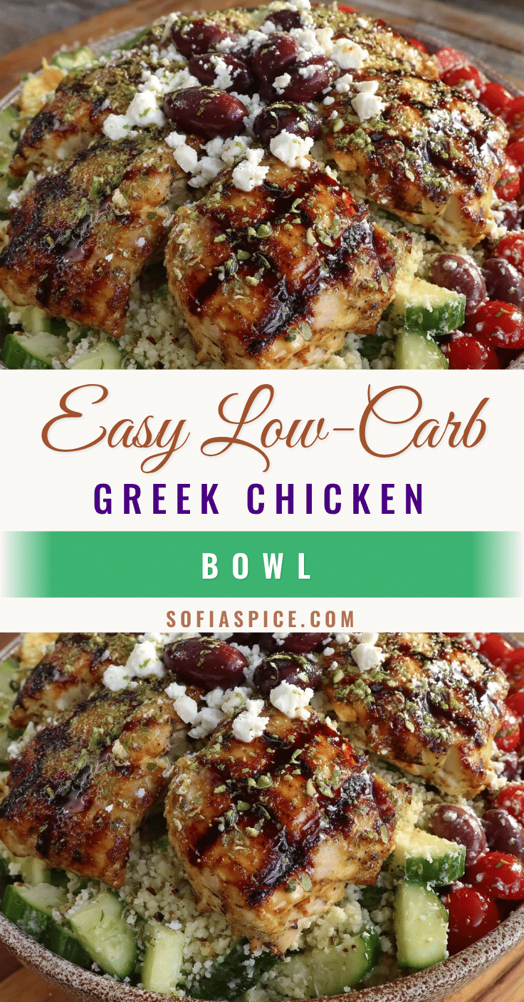 healthy low-carb greek chicken bowl recipe