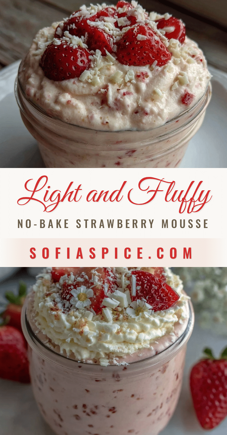no bake strawberry white chocolate mousse recipe