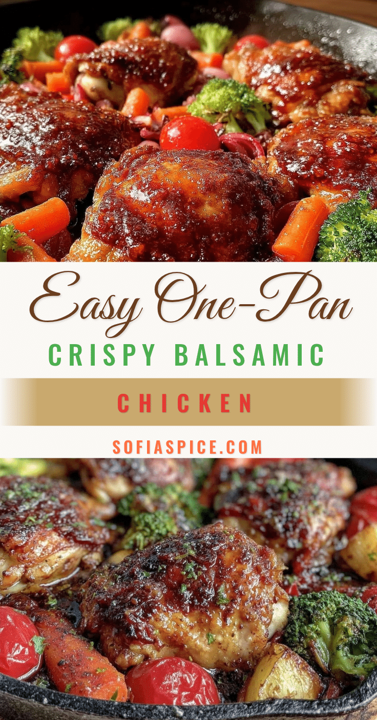 one-pan crispy balsamic chicken and vegetables recipe
