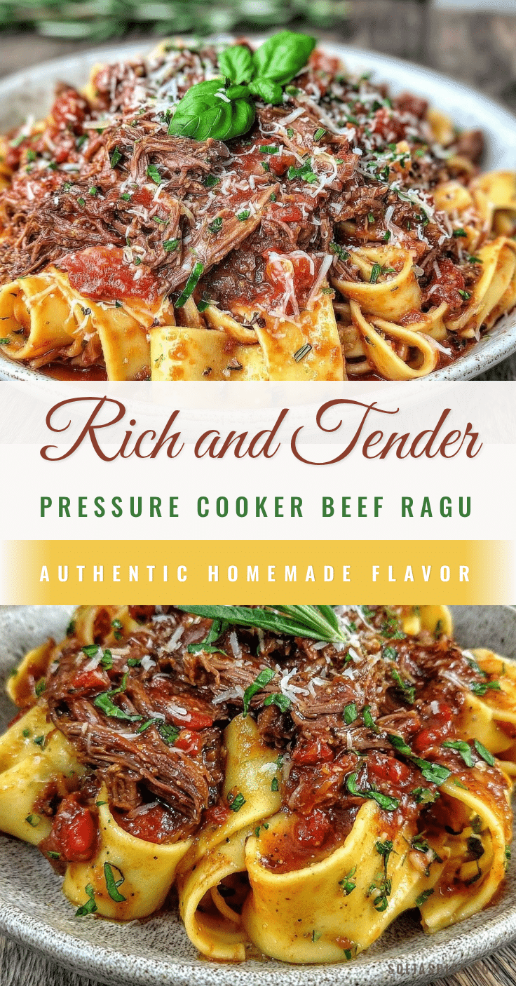 pressure cooker beef ragu recipe