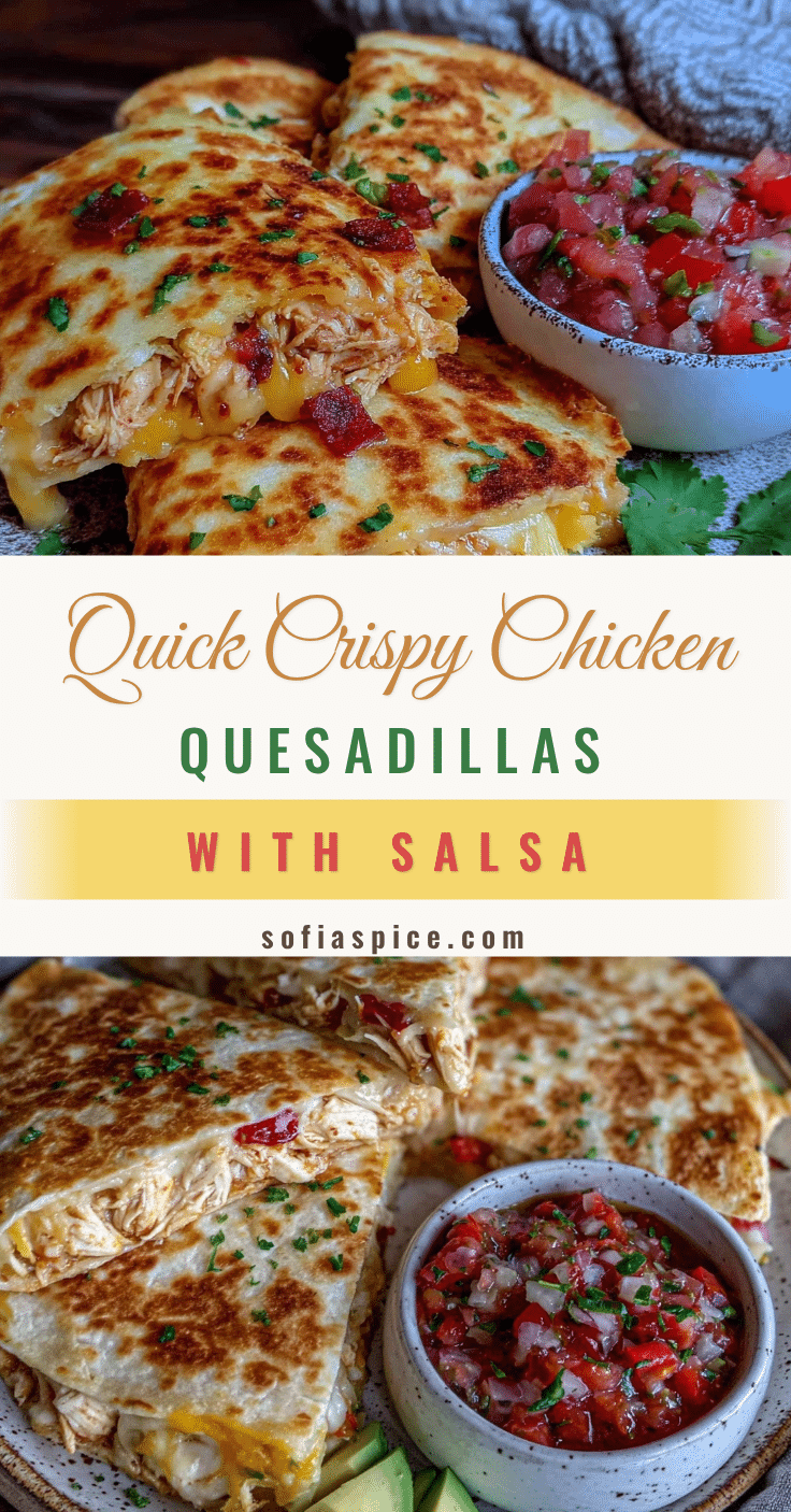 quick crispy chicken quesadillas recipe