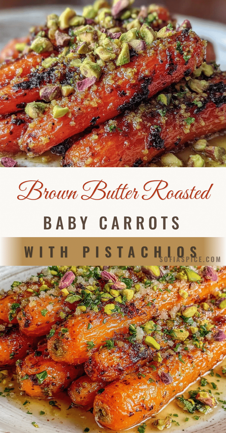 roasted baby carrots with brown butter and pistachios recipe