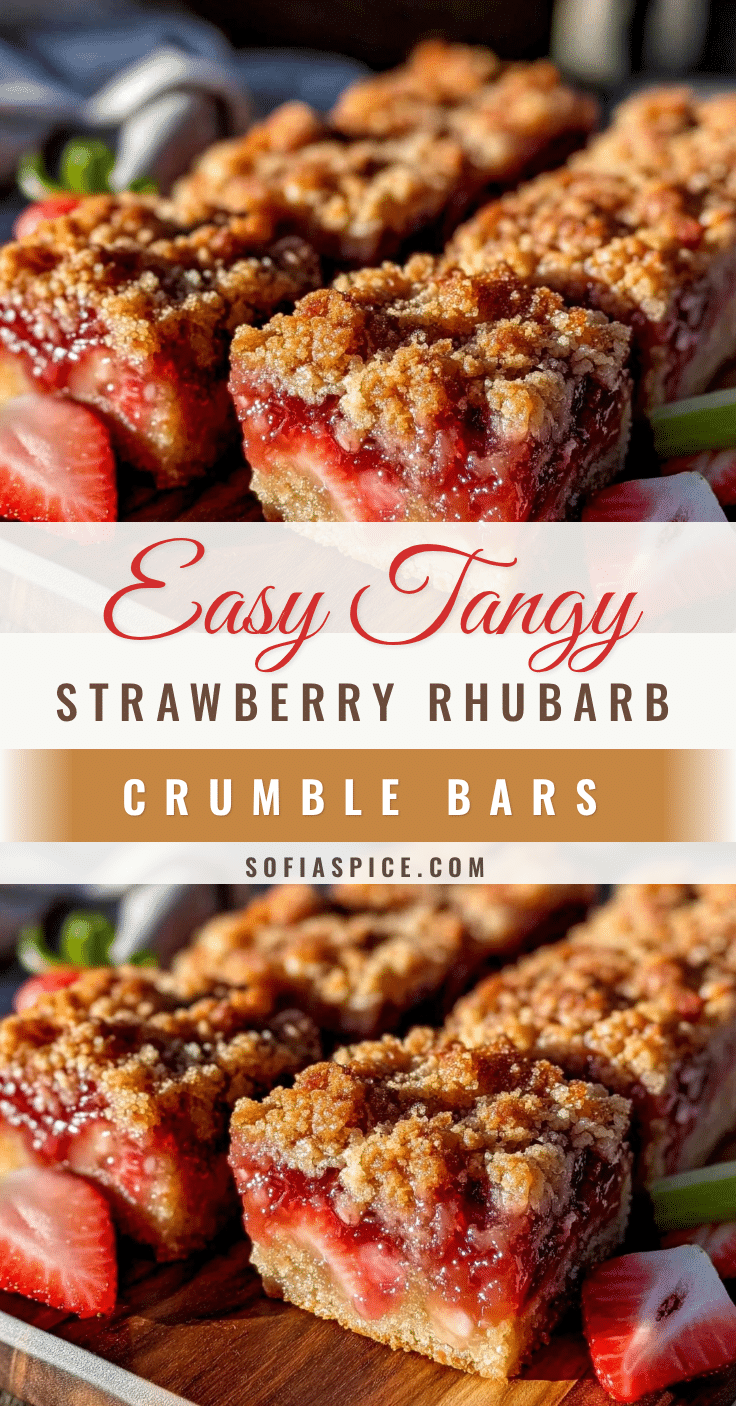 strawberry rhubarb crumble bars recipe