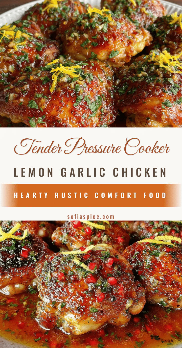 tender pressure cooker lemon garlic chicken recipe
