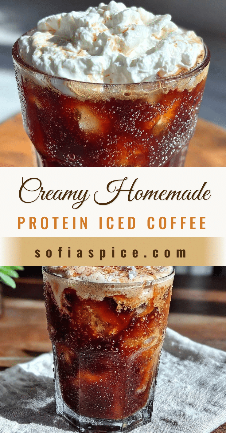 creamy homemade protein iced coffee recipe