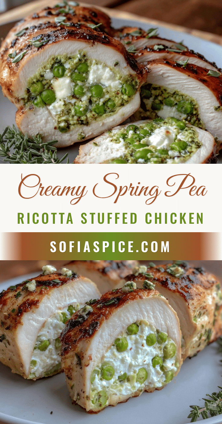 creamy spring pea ricotta stuffed chicken breast recipe