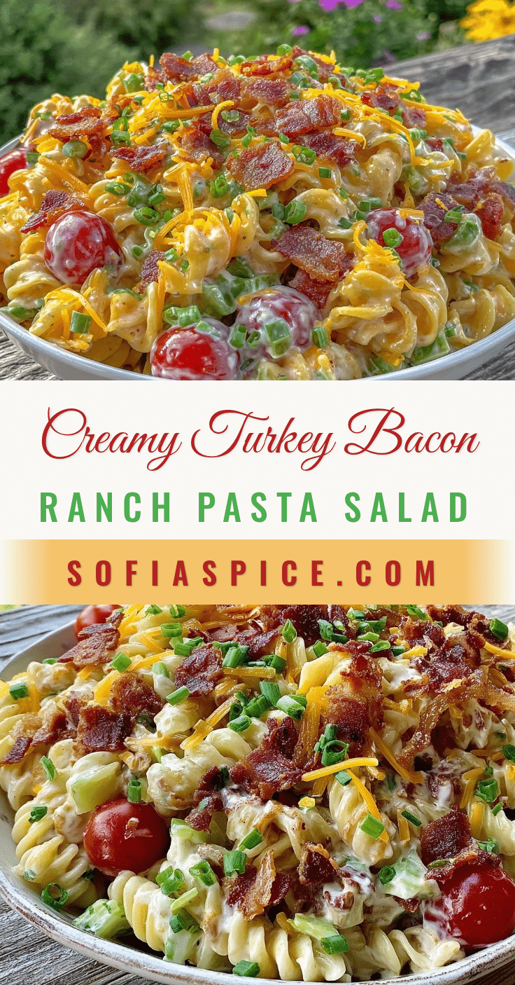 creamy turkey bacon ranch pasta salad recipe