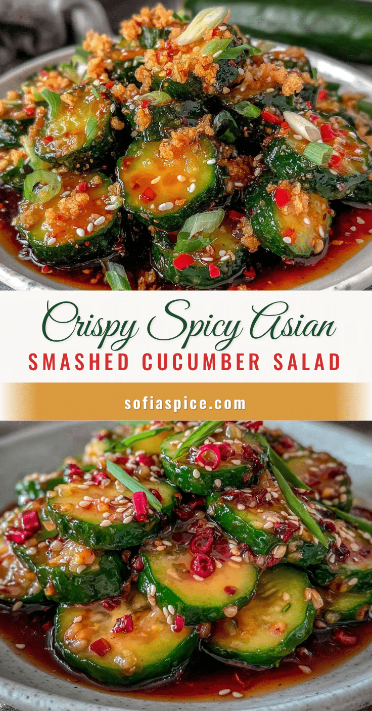 crispy Asian smashed cucumber salad recipe