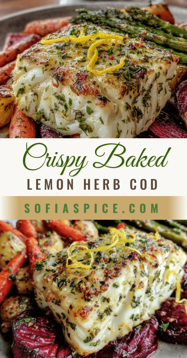 crispy baked lemon herb cod recipe