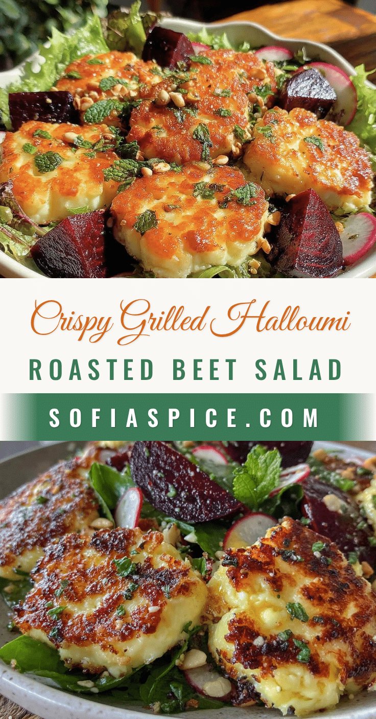 crispy grilled halloumi salad recipe