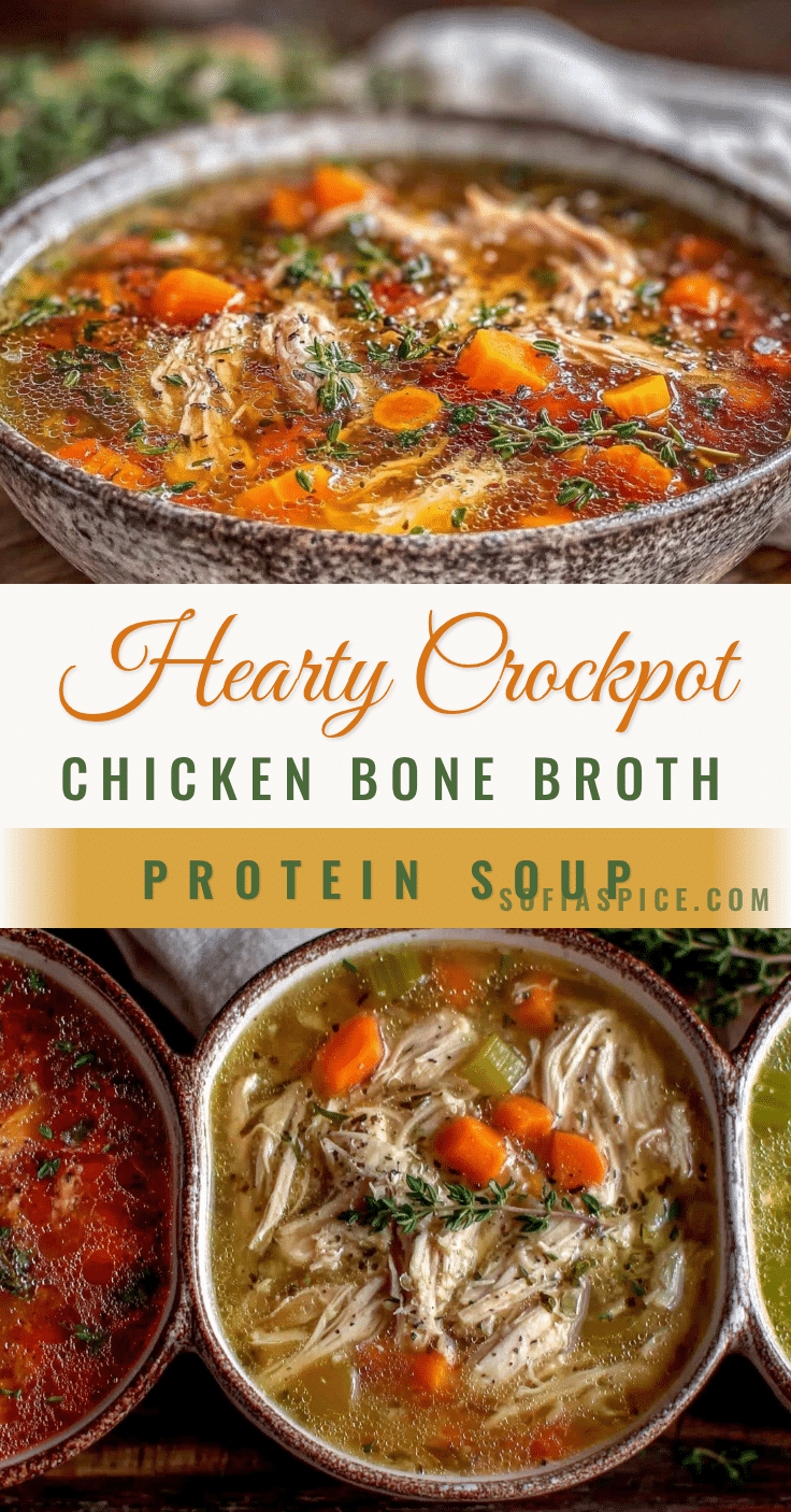 crockpot chicken bone broth soup recipe