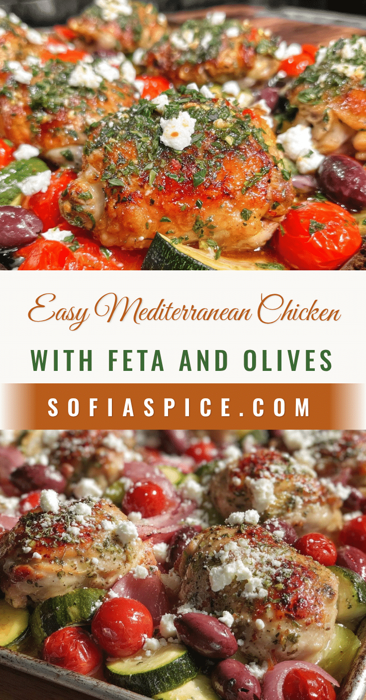 Easy Mediterranean Chicken Sheet Pan recipe