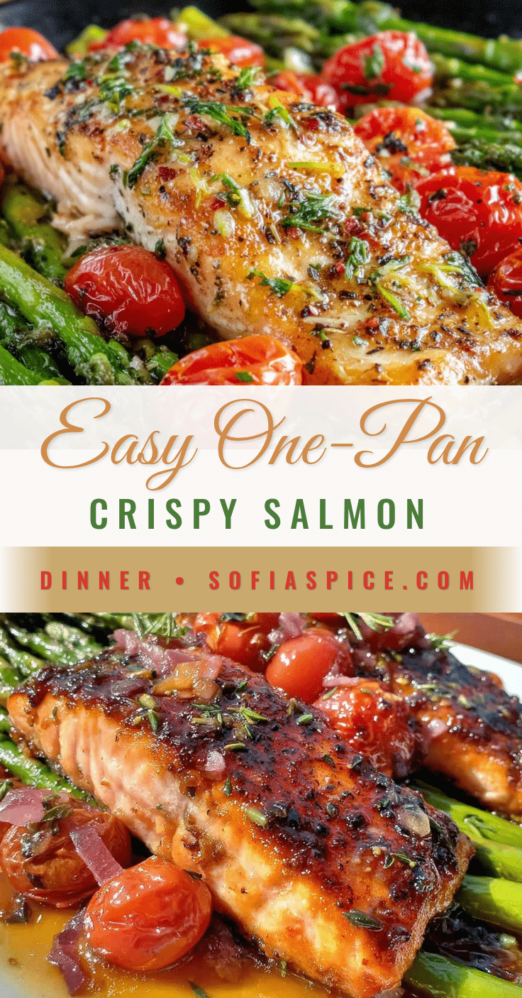 easy one-pan crispy salmon recipe